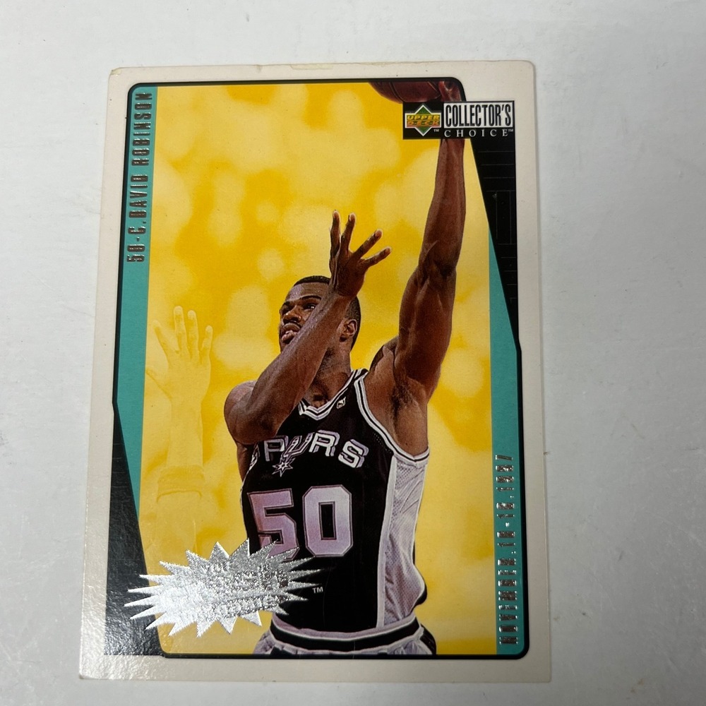 1997 Upper Deck Collector's Choice David Robinson You‎ Crash The Game Card Spurs